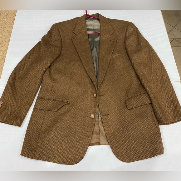 Ralph Lauren Chaps Mens Brown Blazer Measurements In Pics - Picture 2 of 13